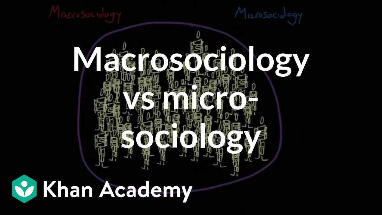 Macrosociology vs microsociology | Society and Culture | MCAT | Khan Academy