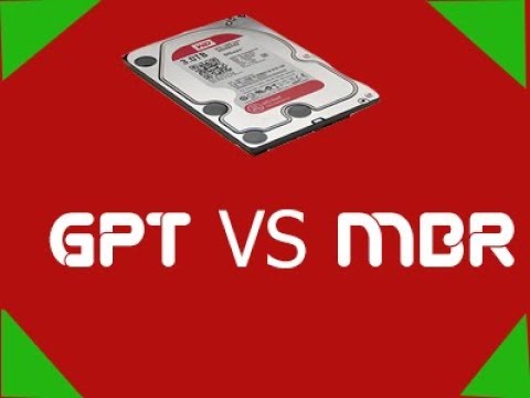 الفرق بين تقنيه GPT و MBR وكيفية التحويل من  GPT الى MBR والعكس