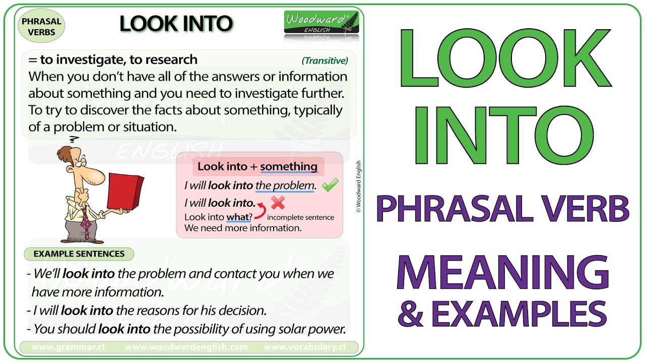 LOOK INTO – Phrasal Verb Meaning & Examples in English