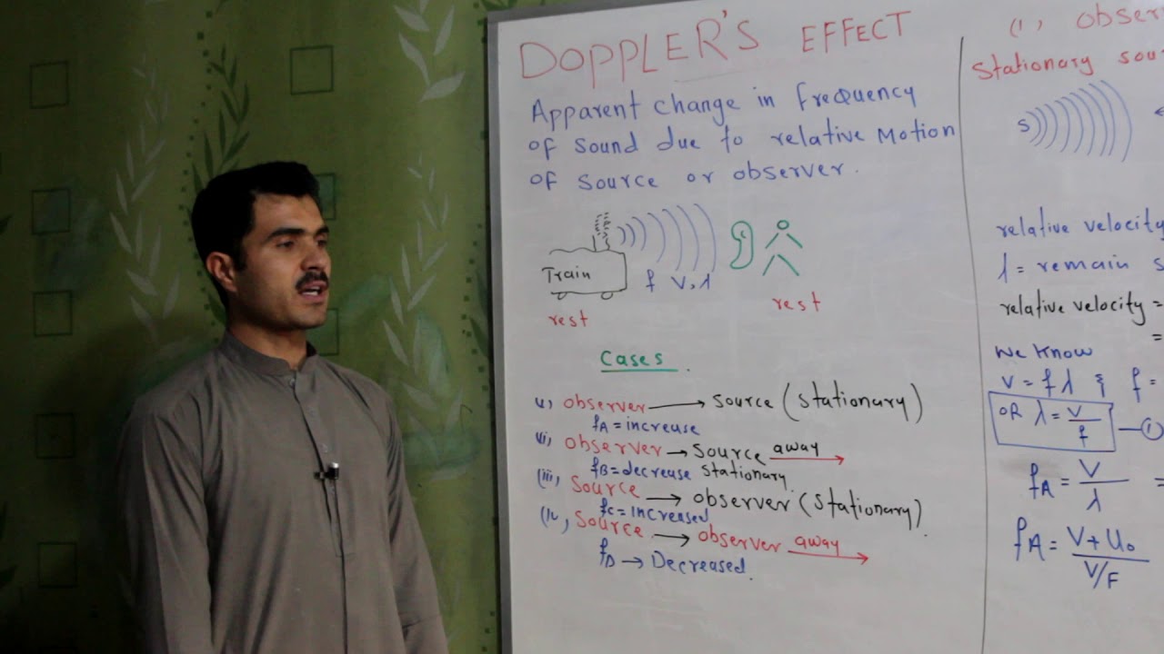 Doppler s effect source and observer part1 Urdu Hindi by Dr Hadi