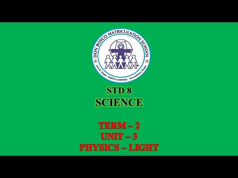 SCIENCE STD 8 PHYSICS | LIGHT | UNIT – 3 | TERM – 2