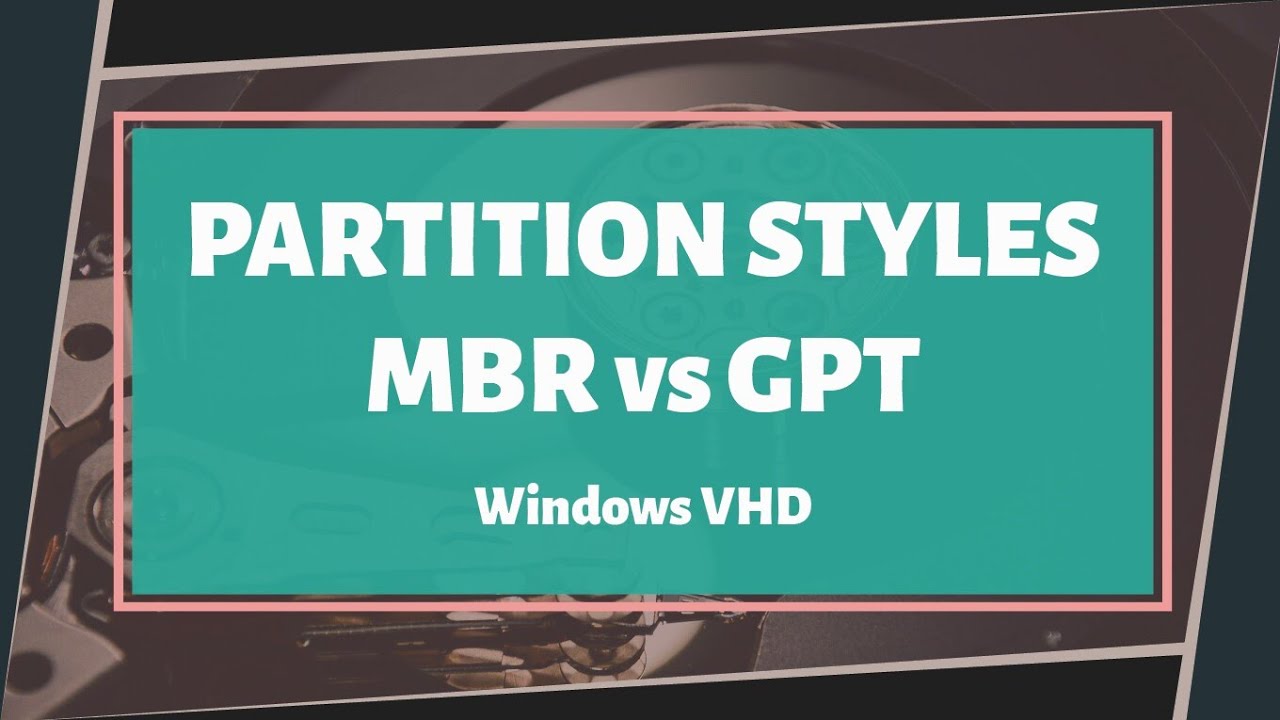 MBR & GPT Partition Style