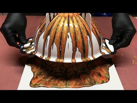 Fluid Painting Acrylic Colander Pour? Please Share and Subscribe..