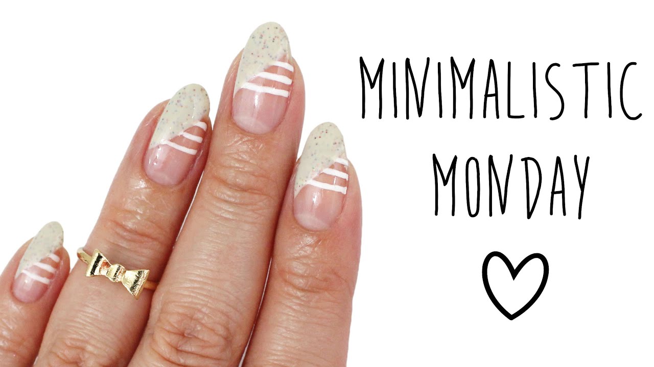 Minimalistic Monday No.8 | Stripes and Diagonal French Tips Nail Art ♡