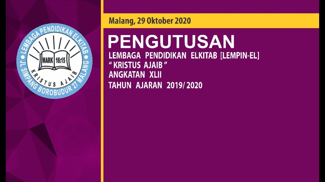 Ibadah Persekutuan Tubuh Kristus II – Pdt.Widjaja Hendra | Kamis pagi, 29 Oktober 2020 | Online