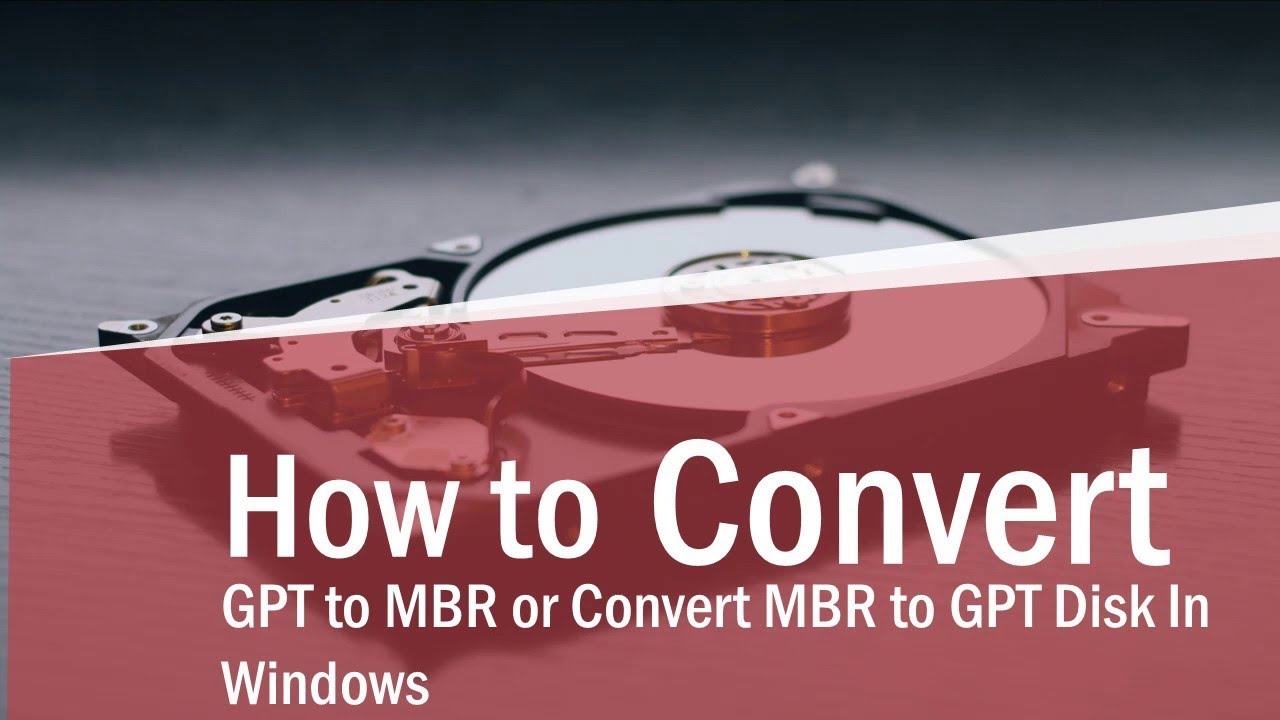 Comment convertir un disque dur MBR en GPT