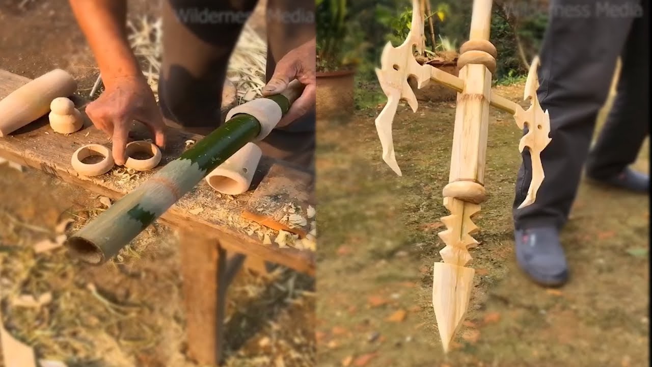 Awesome ideas old man use bamboo make furniture weapon…