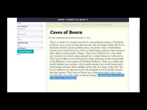 GPT-3 Fantasy RPG Content Generator Workshop (LitRPG)