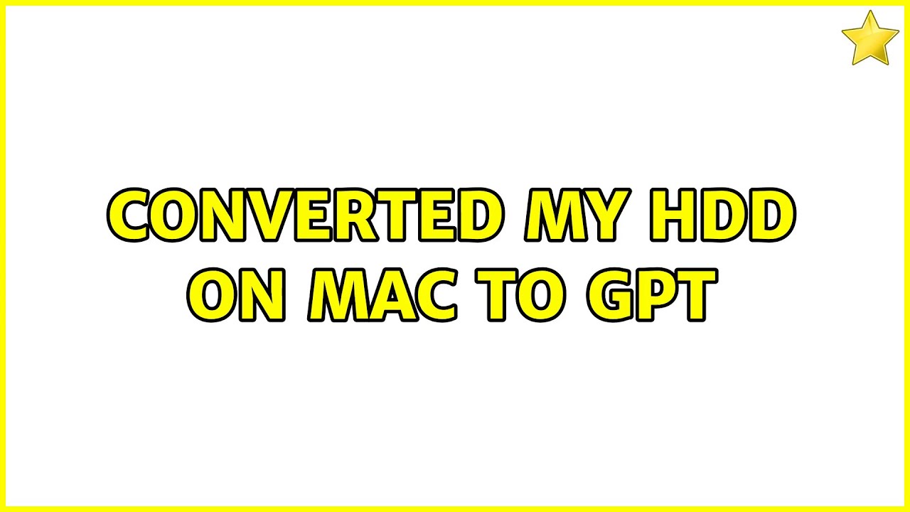 Converted my HDD on Mac to GPT (3 Solutions!!)