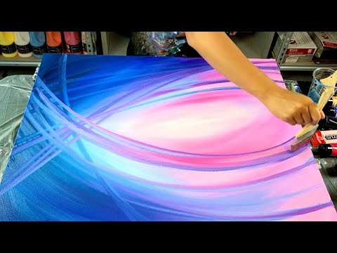 Acrylic Painting – Abstract Demo / Speed Painting / Acrylic Pouring / Modern Art