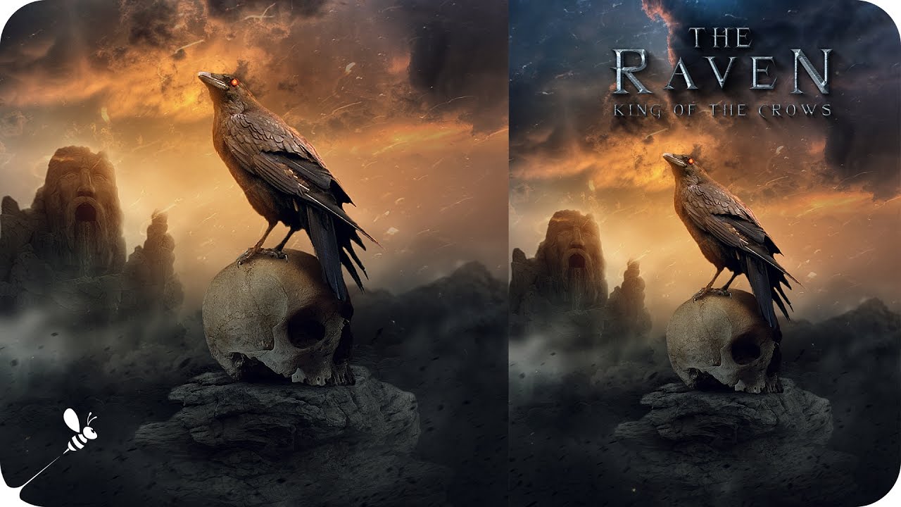 Fantasy Scene Effect In Photoshop cc | The Raven Art Surrealism Manipulation Scene Effect Tutorial