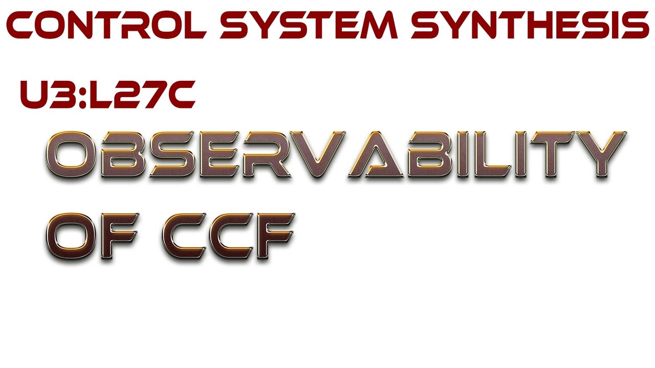 L27C:  Observability of the Controllable Canonical Form