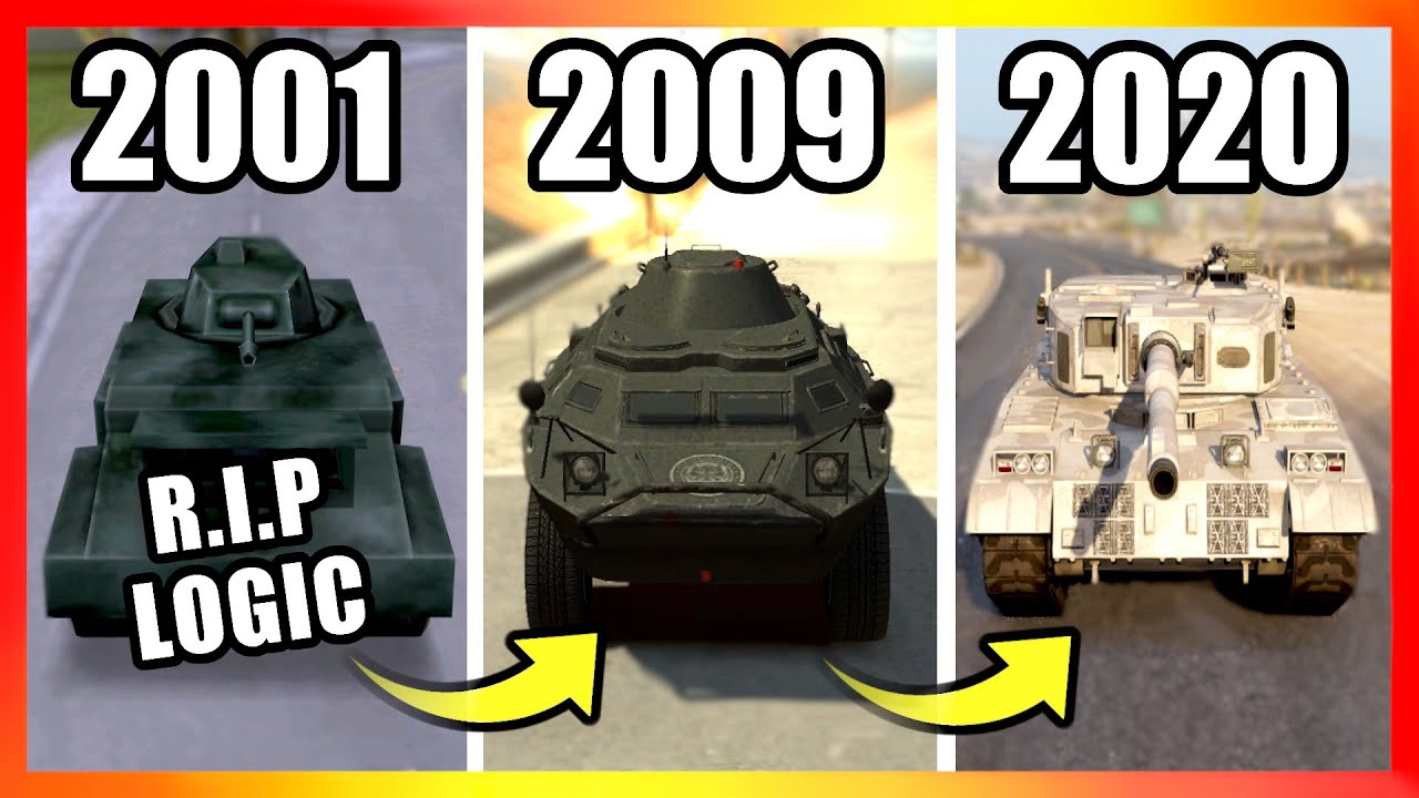 Evolution of TANKS LOGIC in GTA Games (2001-2020)