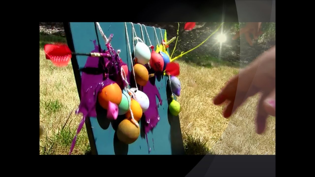 How to do DARTS and WATER BALLOON PAINTING art