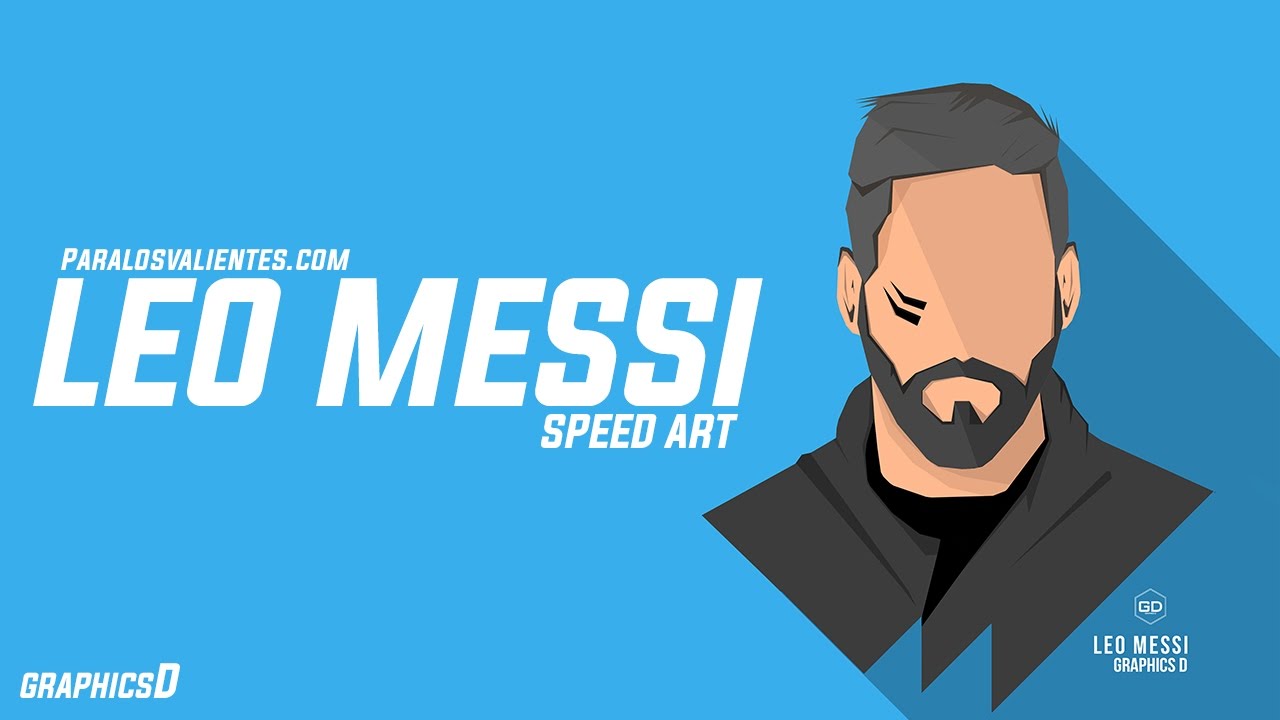 Leo Messi | Vector Minimalistic Artwork | Speed Art | GraphicsD |
