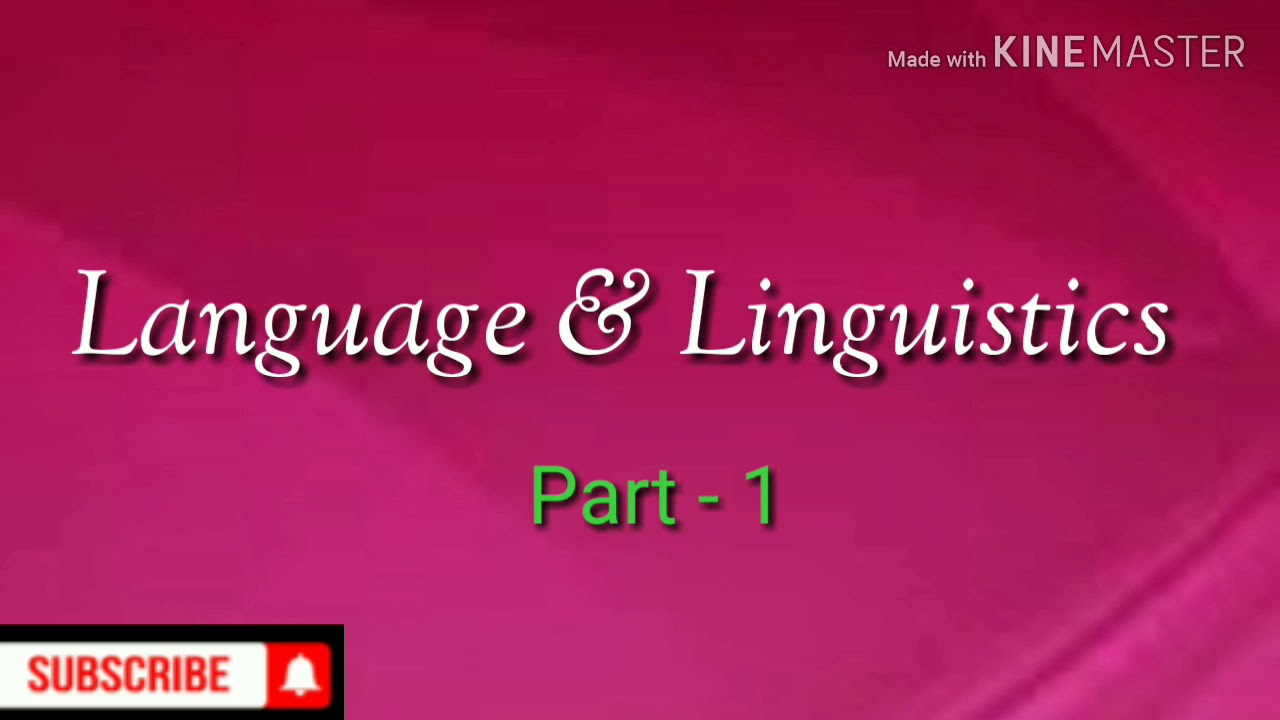 Fifth sem – Language and Linguistics