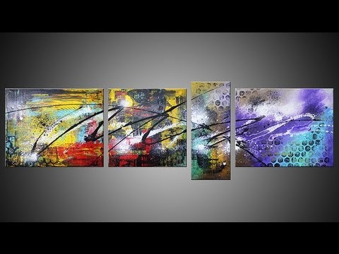 ► Abstract Art Action Painting HD Video HOW TO – Alyssum by John Beckley