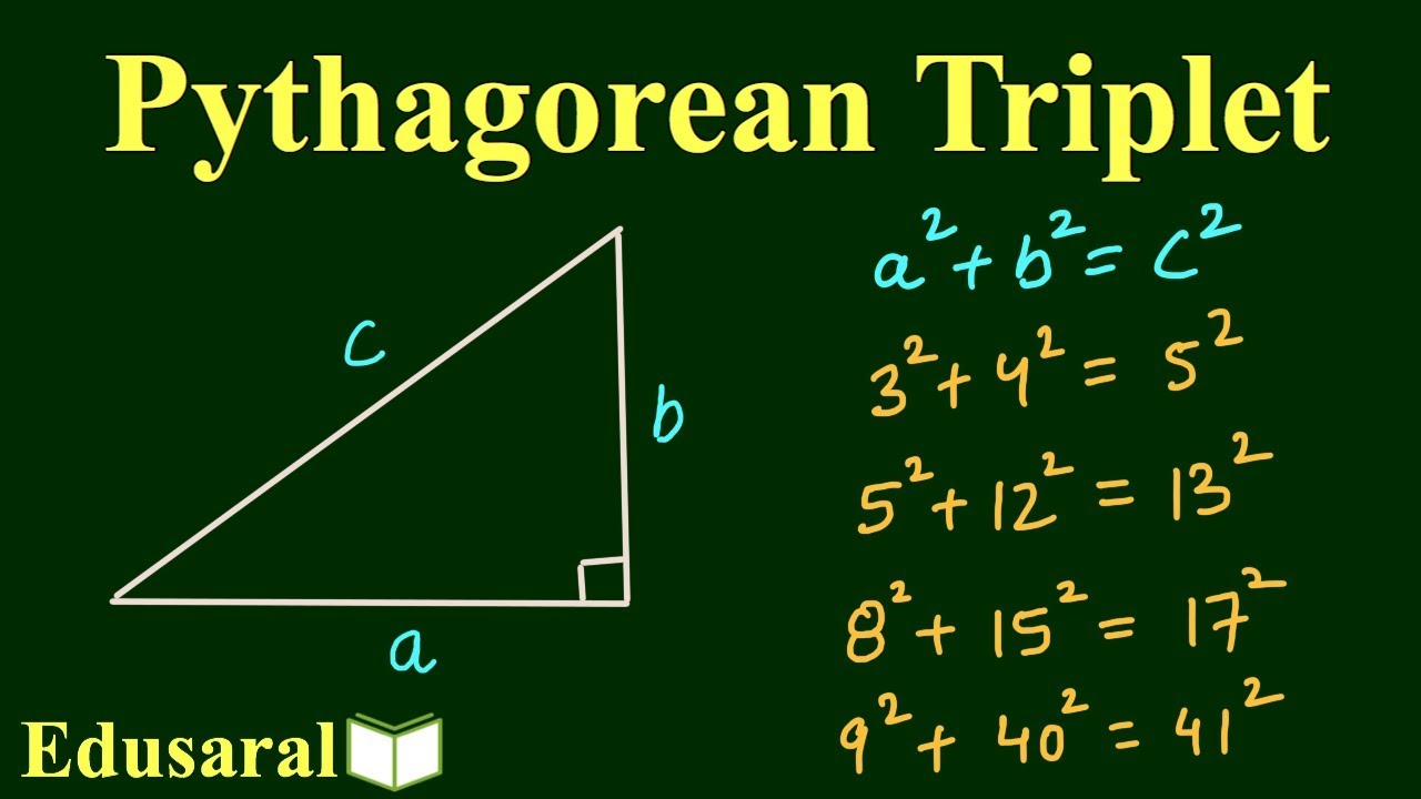 Concept of Pythagorean triples in Hindi | Geometry | All Competitive Exams | Edusaral