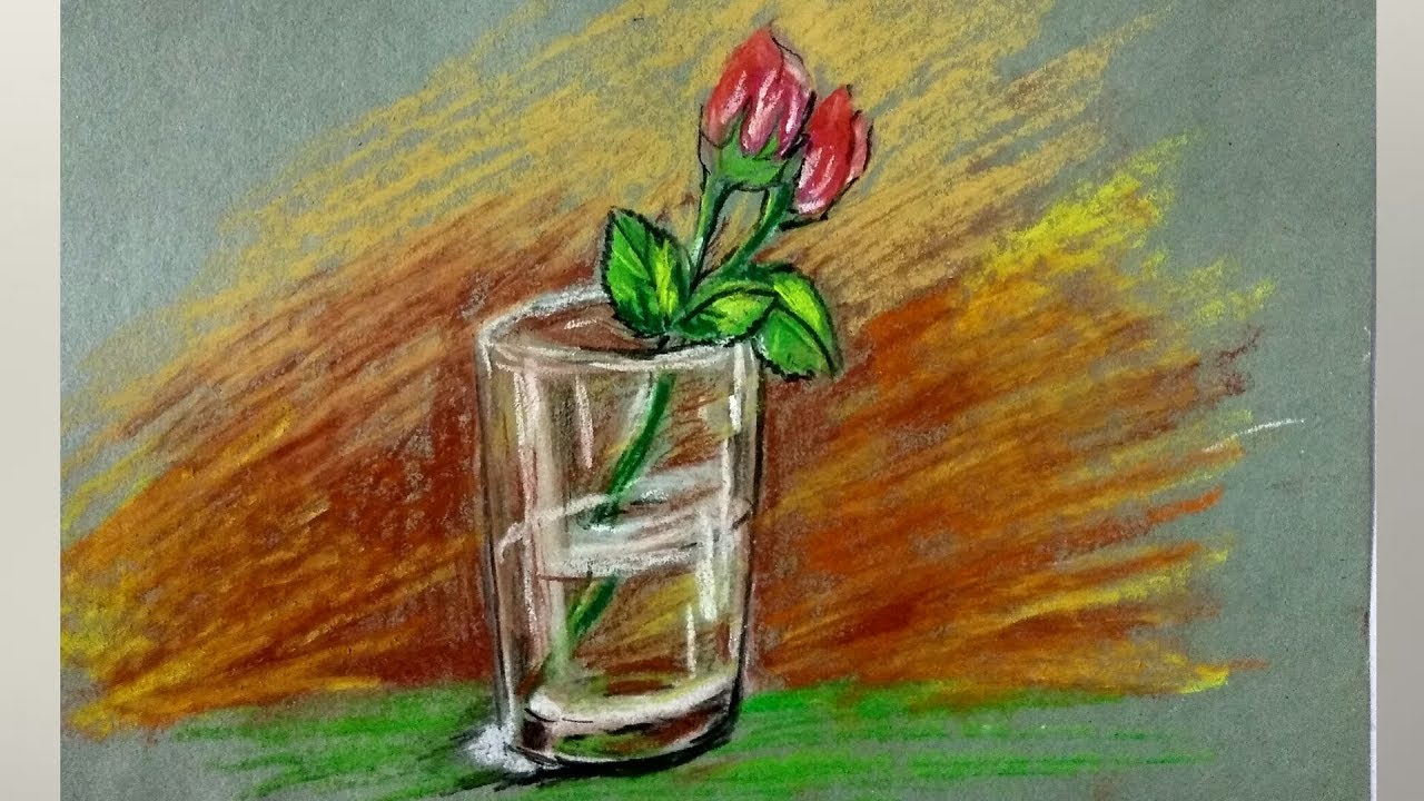 Still life in oil pastel|| how to draw  and colour still life in oil pastel for beginners