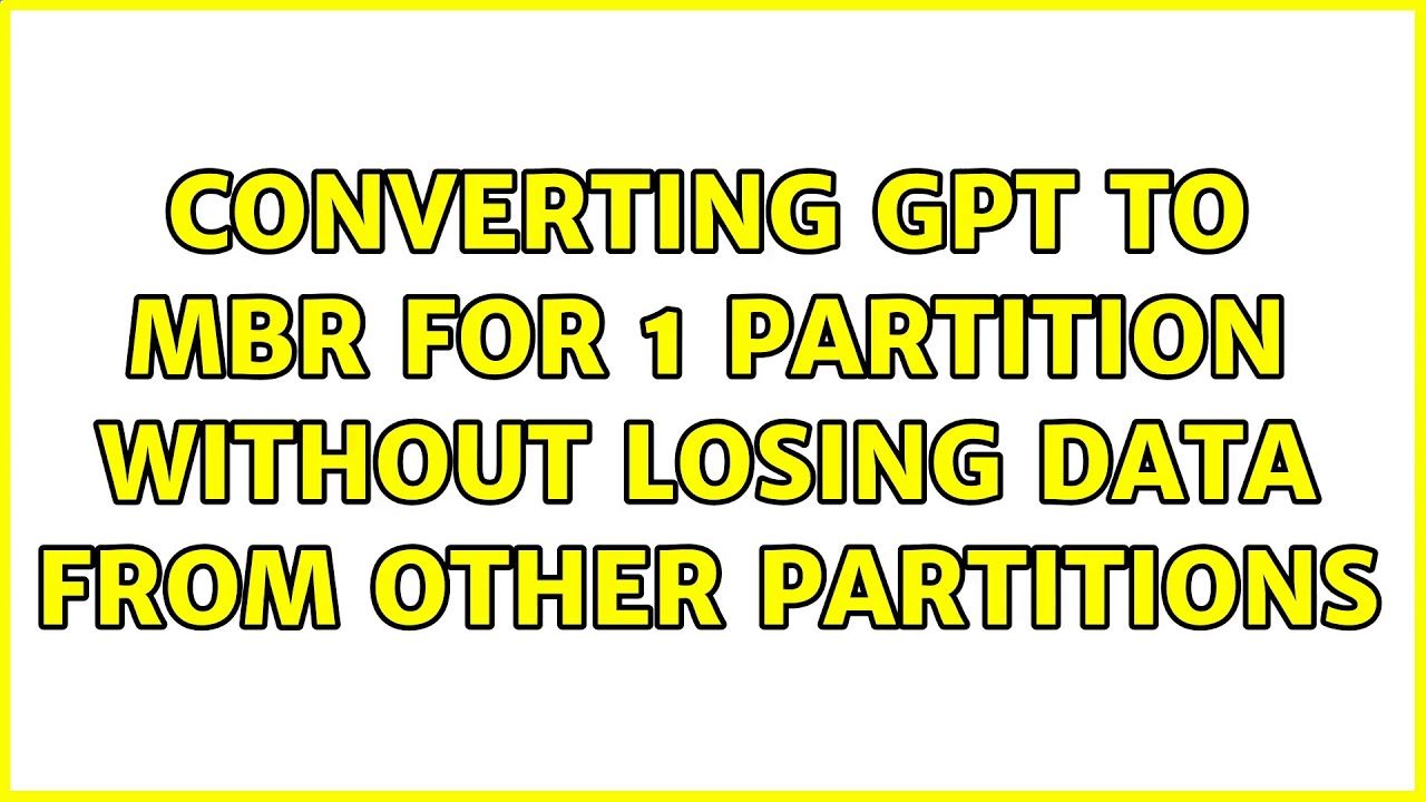 Converting GPT to MBR for 1 partition without losing data from other partitions