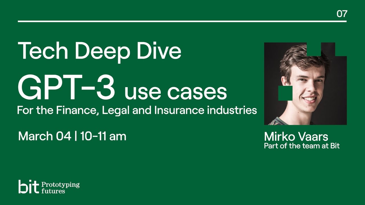 GPT-3 Tech Deep Dive With Live Demo