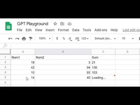 GPT-3 x Google Sheets