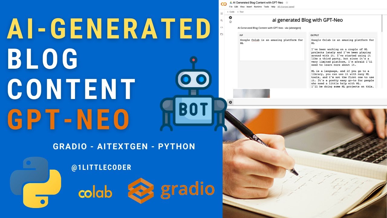 AI-Generated Blog Content with GPT-Neo (GPT-3 Alternative) + Gradio | Python ML Web App