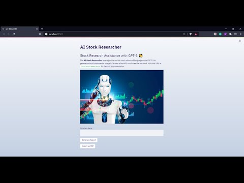 AI Stock Researcher Powered by GPT-3