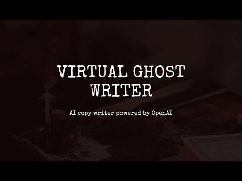 Ask GPT-3 any question: VirtualGhostWrtier.com