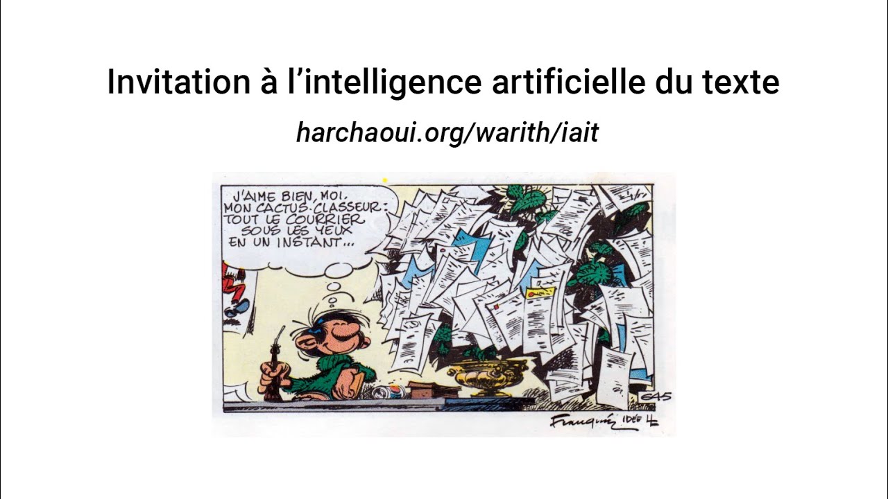 Invitation à l'intelligence artificielle du texte | IUT de Paris, 25 mai 2021 | Warith Harchaoui