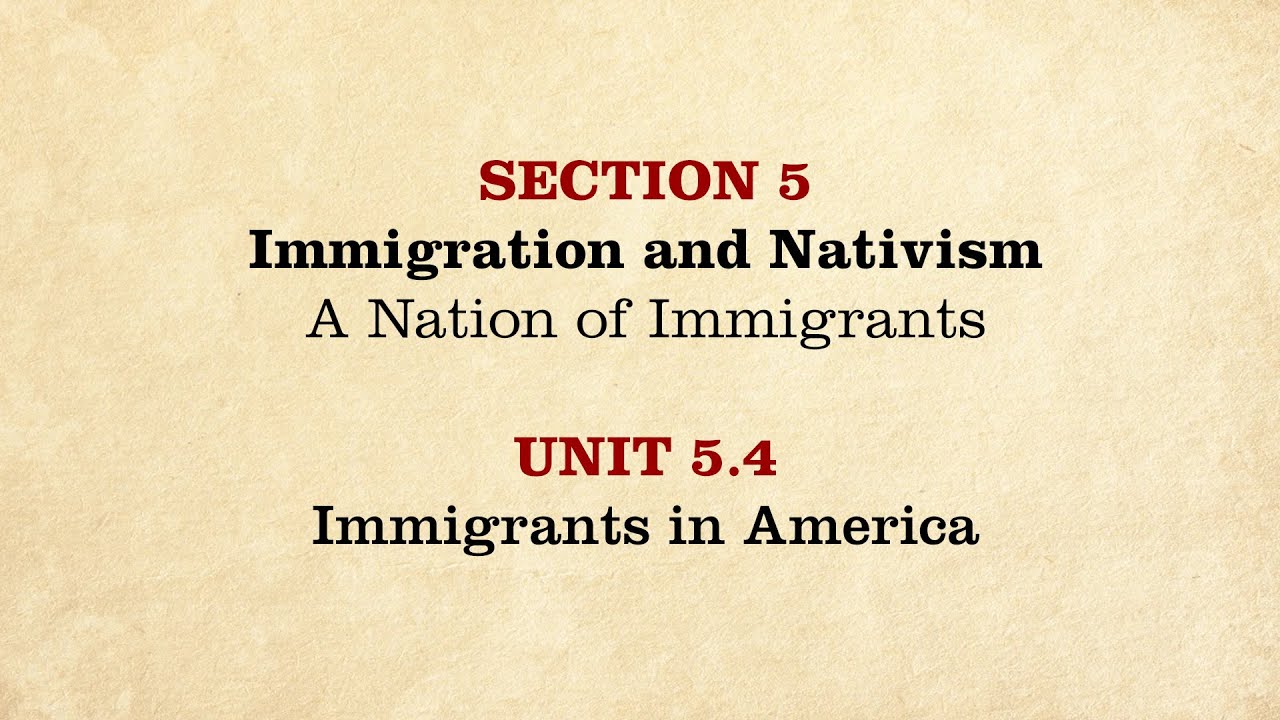 MOOC | Immigrants in America | The Civil War and Reconstruction, 1850-1861 | 1.5.4