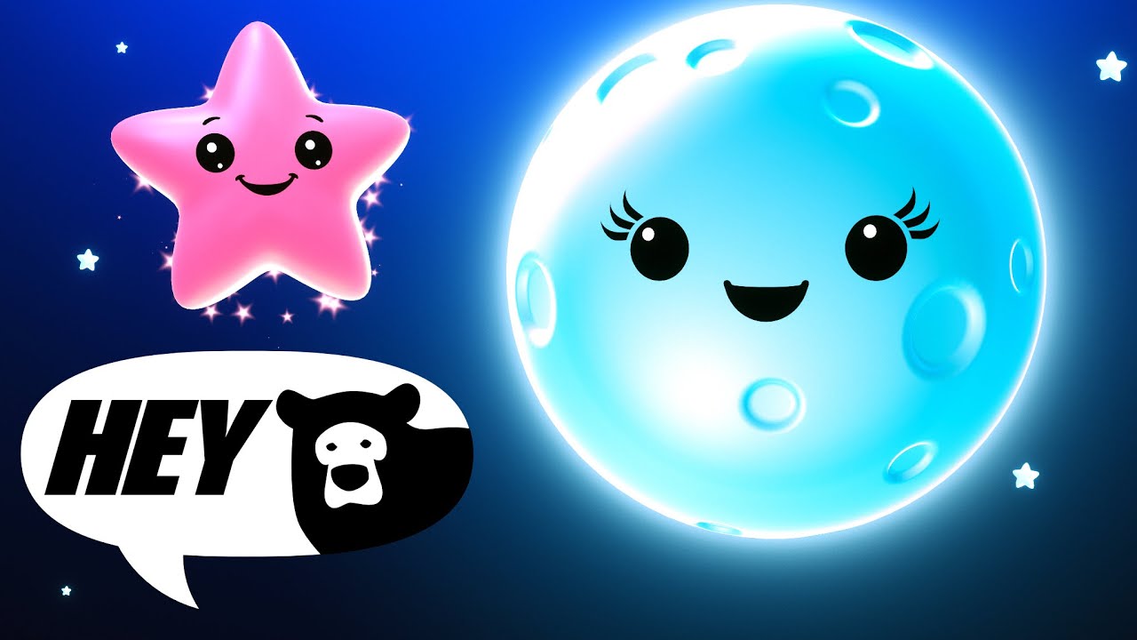 Hey Bear Sensory – Mindful Moon and Sleepy Stars- Wind down and Relax – Calming Bedtime Video