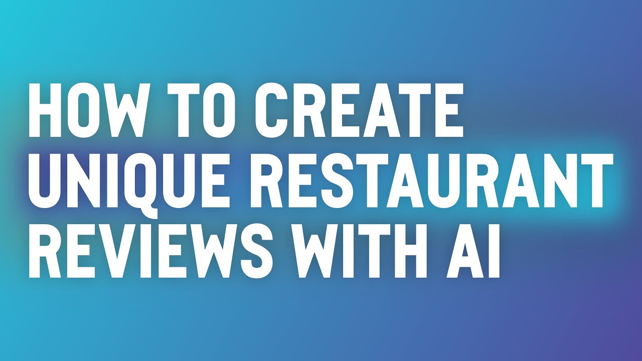 How to Create a Unique Restaurant Review with GPT-3 AI; Using ShortlyAI and Soon Conversion.ai