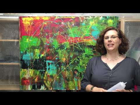 How to do Action Painting | Abstrakte Malerei | Abstrakte Kunst |  Demo Acrylmalerei