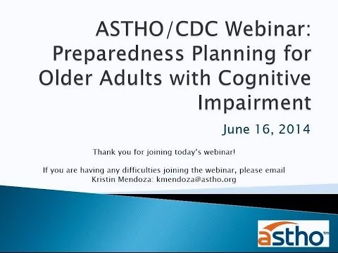 Preparedness Planning for Older Adults with Cognitive Impairment