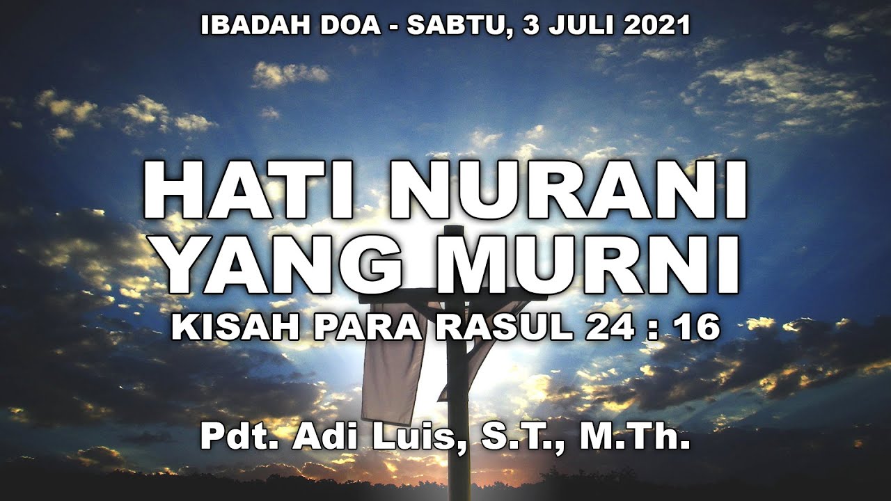 Ibadah  Doa – Sabtu,3 Juli 2021