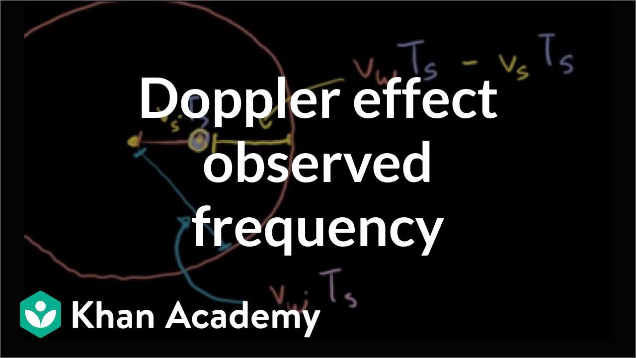 Doppler effect formula for observed frequency | Physics | Khan Academy