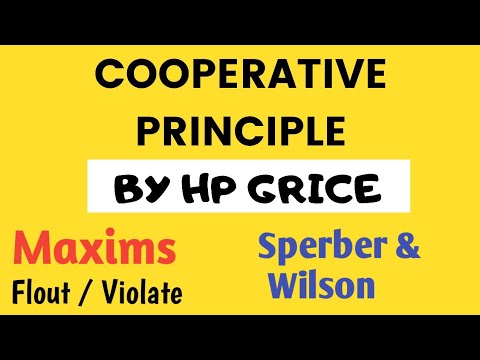 Cooperative principle in linguistics | Pragmatics | by HP Grice
