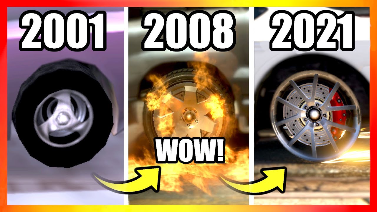 Evolution of TIRES LOGIC in GTA Games (2001-2020)
