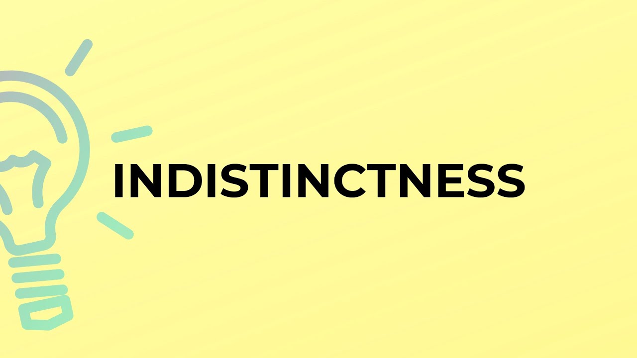 What is the meaning of the word INDISTINCTNESS?