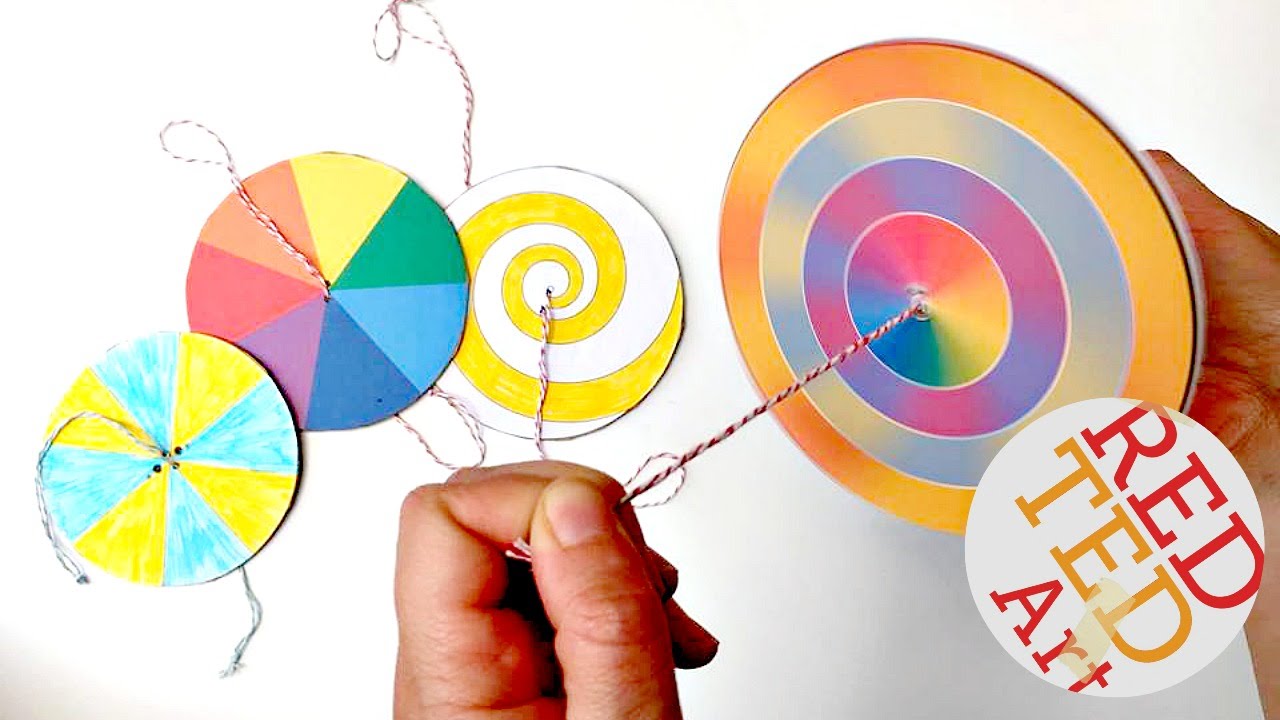 Easy Paper Spinners – STEAM Color Theory (Paper Crafts)