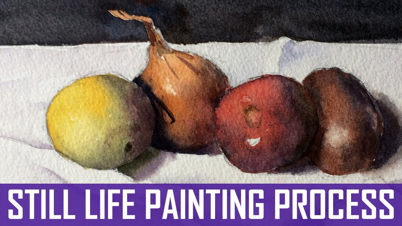 Still-Life In Watercolor | Full Painting Process