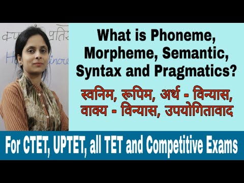Components of Language- Phoneme, Morpheme, Semantic, Syntax and Pragmatics_CDP_CTET, UPTET, TETs