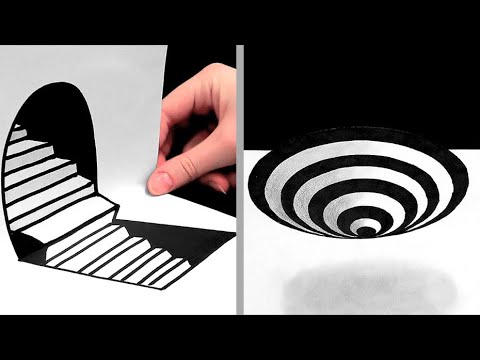 27 AMAZING DRAWING TIPS || ILLUSIONS, 3D DRAWINGS AND ONE-STROKE PAINTINGS