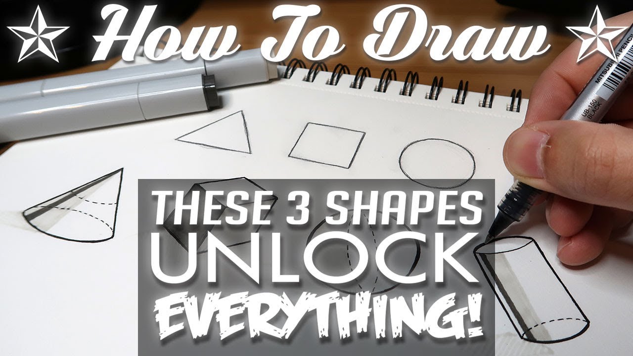HOW TO DRAW – Basic Shapes UNLOCK EVERYTHING!