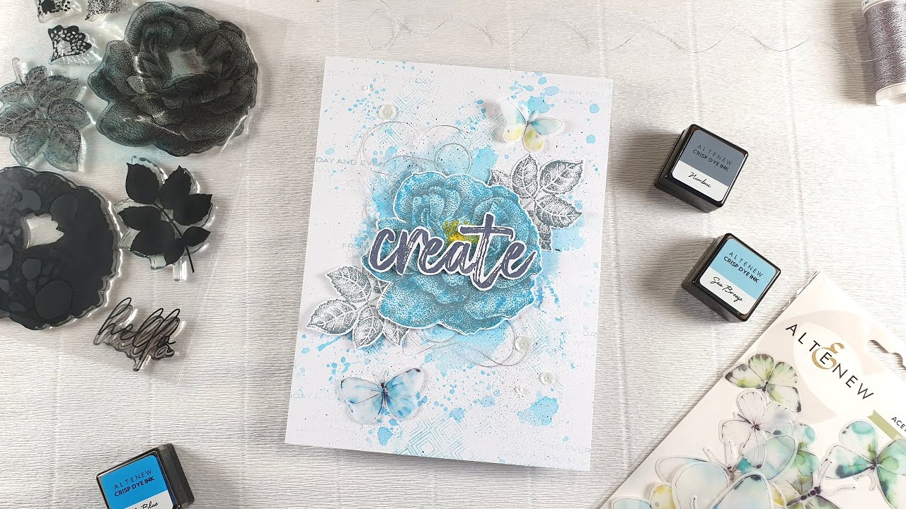 Mixed Media For Beginners – Create a Minimalist Art Journal Page feat. Altenew Calming Reverie Stamp