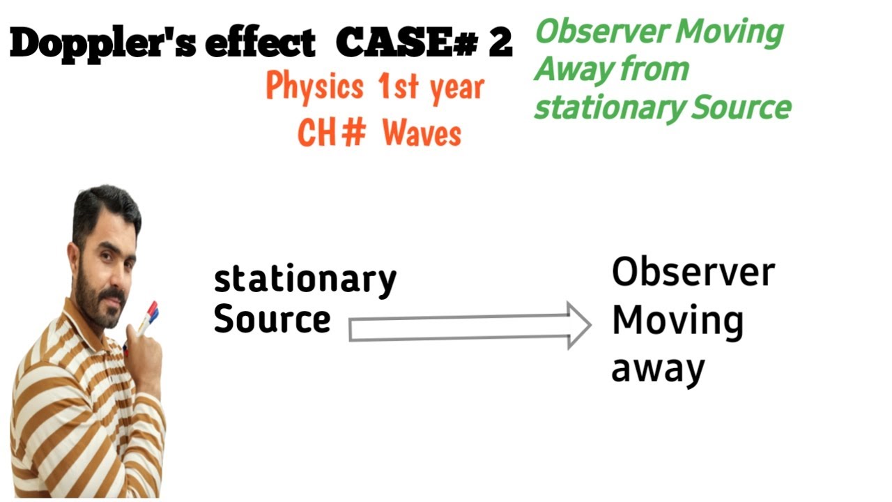 Doppler's effect case 2 , observer  move away from stationary source Urdu Hindi by Dr Hadi