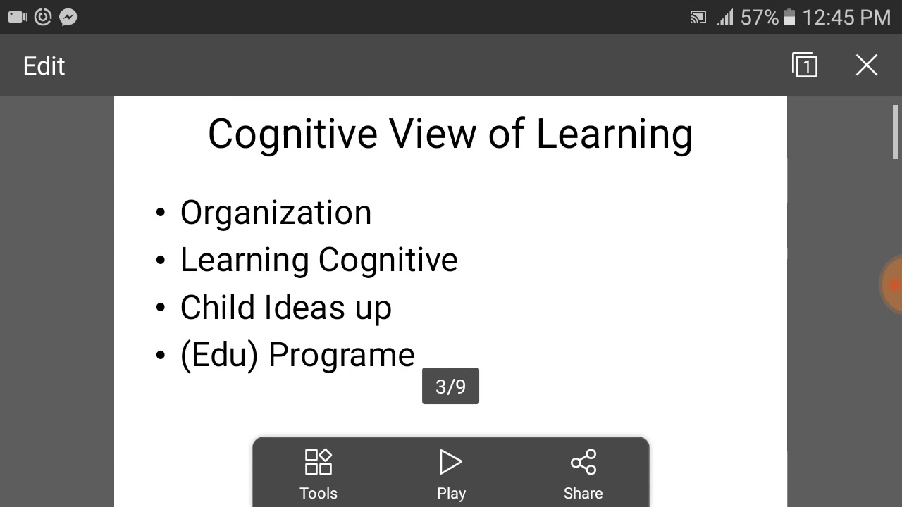 COGNITIVE VIEWS OF LEARNING