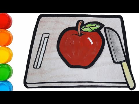 fruit coloring study | apple drawing | cognitive development 과일 색칠공부 | 사과 그리기 | 인지발달 | 색깔배우기 | 조이 아트