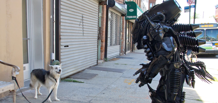 This Brooklyn man makes massive robotic costumes out of junk – TechCrunch